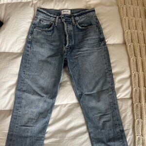 AGOLDE Riley High Rise Straight Crop - Zephyr